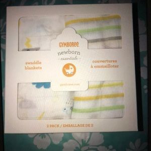 Gymboree boys muslin swaddle blankets